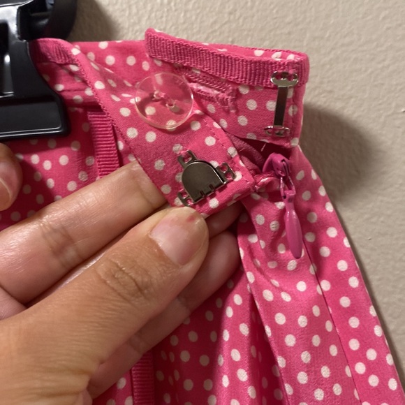 Pendleton Vintage Pink & White Polka Dot Skirt & Short Sleeve Blouse Set - Picture 9 of 15